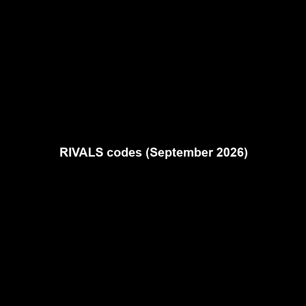 RIVALS codes (September 2026)