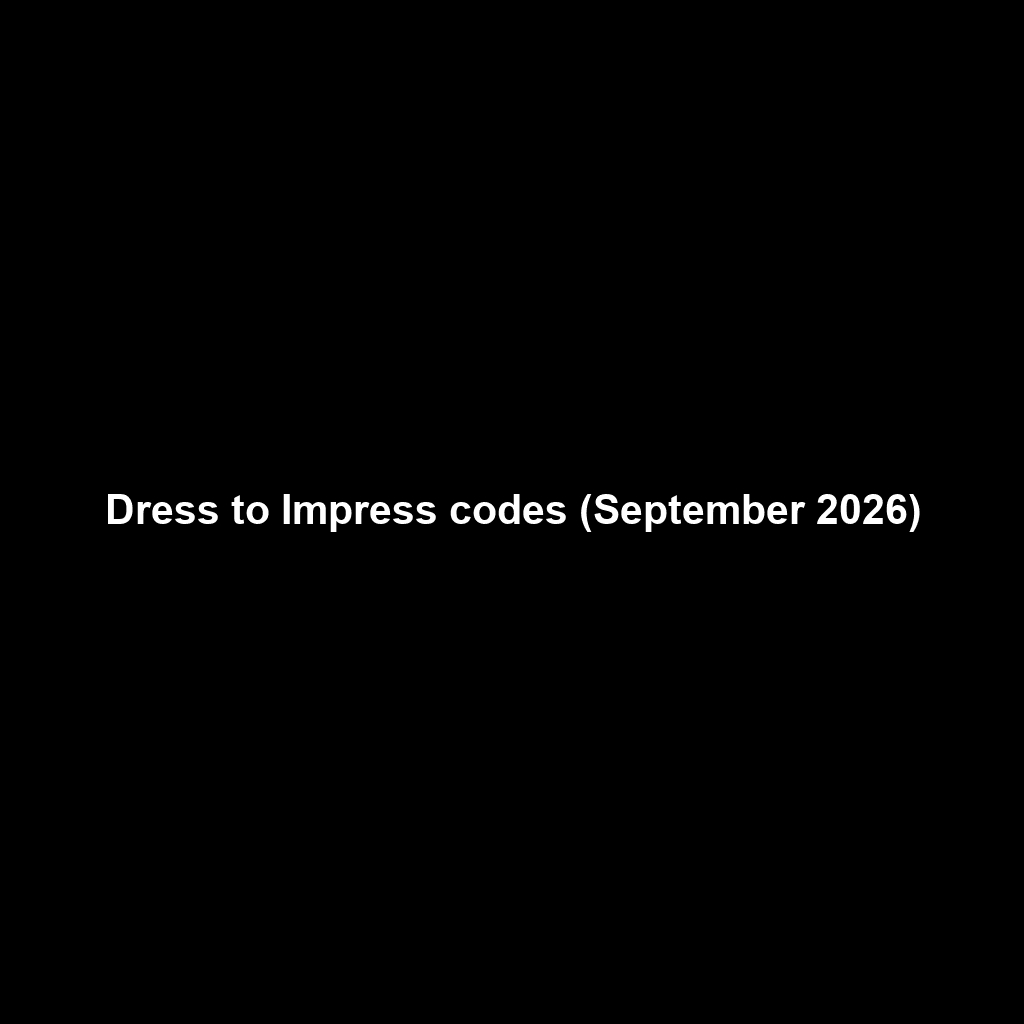 Dress to Impress codes (September 2026)