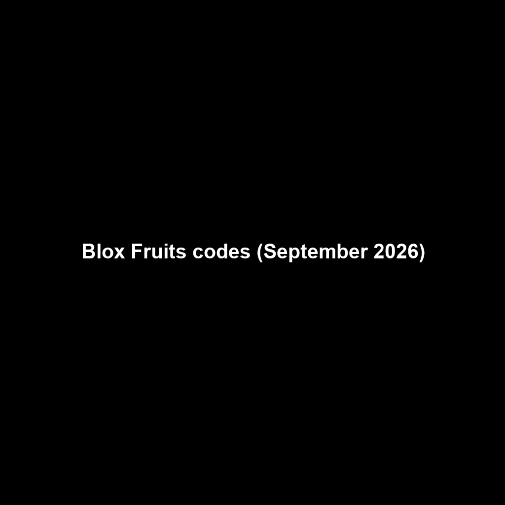 Blox Fruits codes (September 2026)